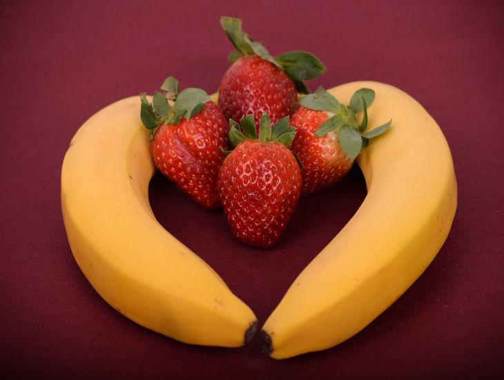 bananas, strawberries