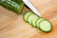 cucumber, knife