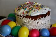 Easter cake, eggs