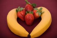 bananas, strawberries