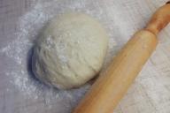 dough, rolling pin